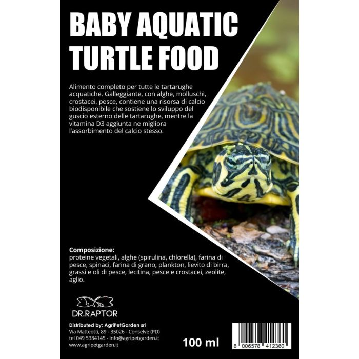 Dr.Raptor Baby Wasserschildkrötenfutter 100ml - Futter für Wasserschildkröten