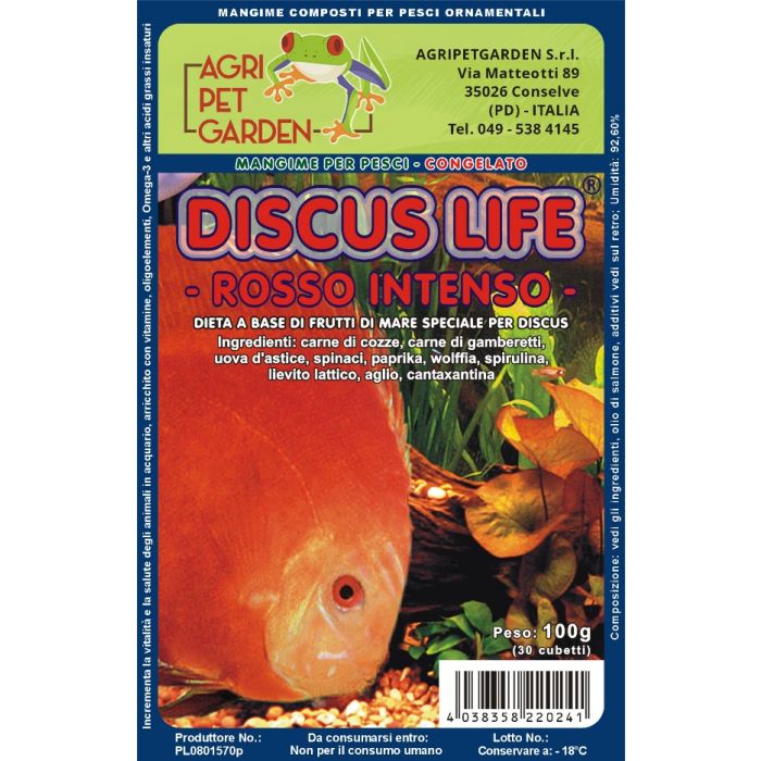 DISCUS LIFE 'Intense Red' - Menü für Diskus-Frostfutter