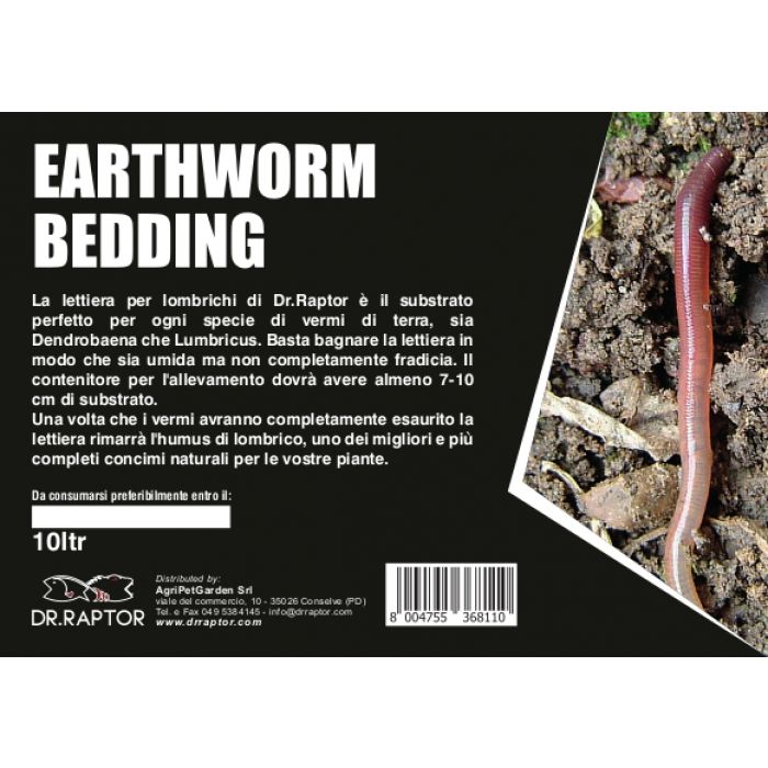 Dr.Raptor EarthWorm Bedding - Regenwurm-Zuchtsubstrat 10 Liter