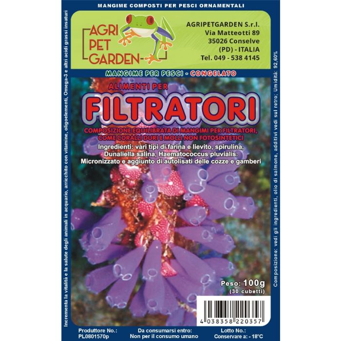 Filterfutter Gefroren in Blisterpackung 100gr. - Futter für Hart- und Weichkorallen