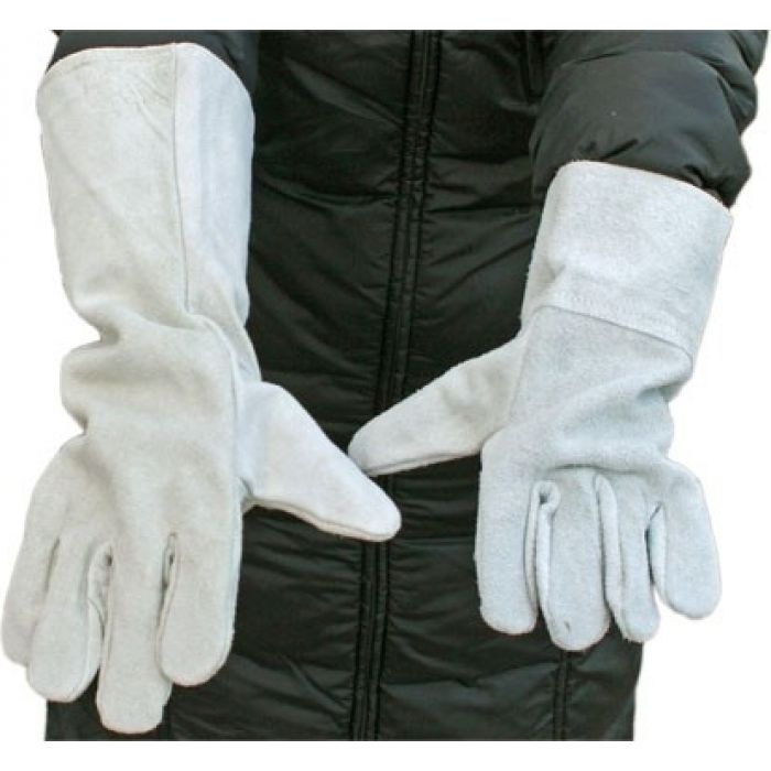 Schutzhandschuhe aus Leder 40cm