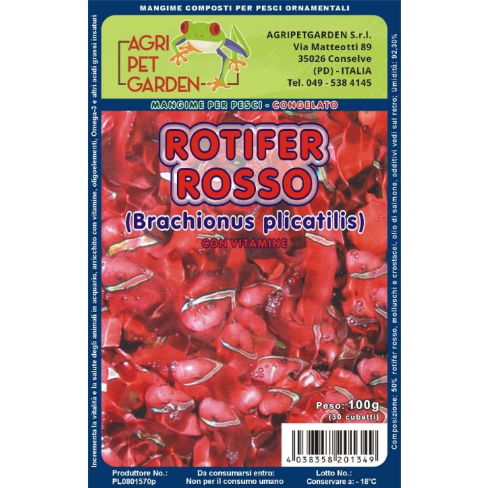Rote Rädertierchen in Blisterpackung 100gr.