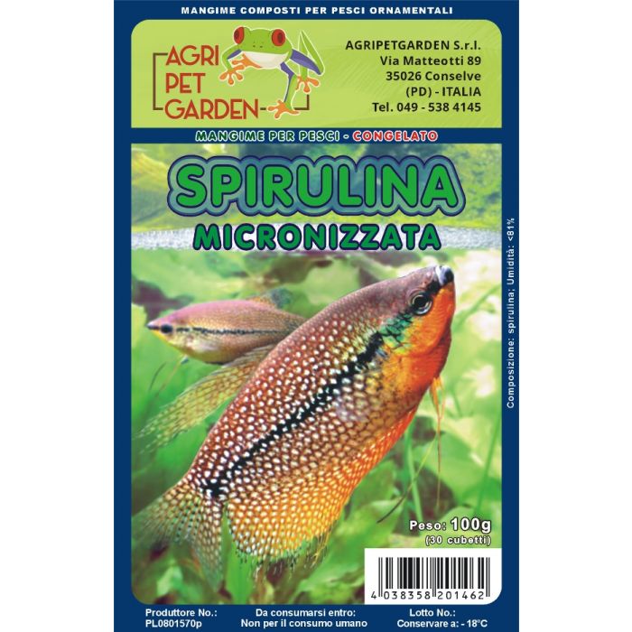 Mikronisierte Spirulina in Blisterpackung 100gr.