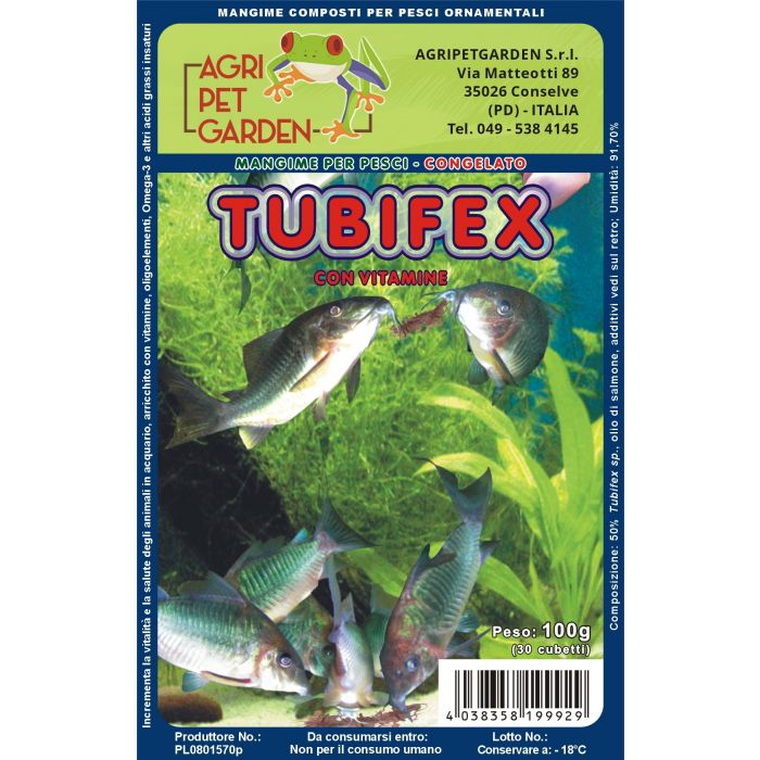 Tubifex gefroren im Blister 100gr.