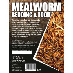 Dr.Raptor Mealworm Bedding and Food - Mehlwurm- und Kaimanfutter 5 Liter