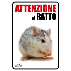 Namensschild 'Vorsicht Ratte'