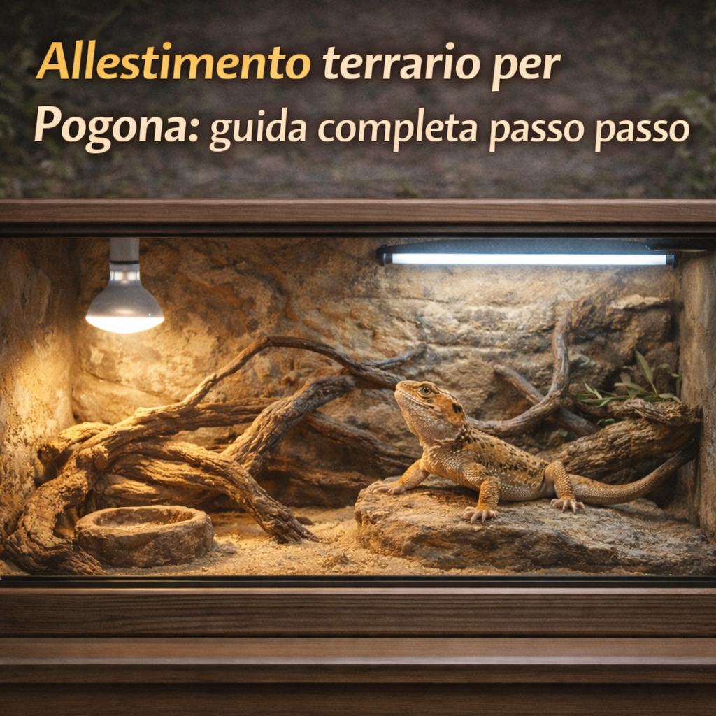 Allestimento terrario per Pogona: guida completa passo passo