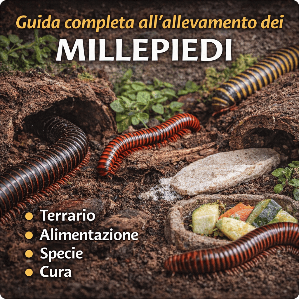 Millepiedi: guida completa all’allevamento, terrario, alimentazione e specie consigliate