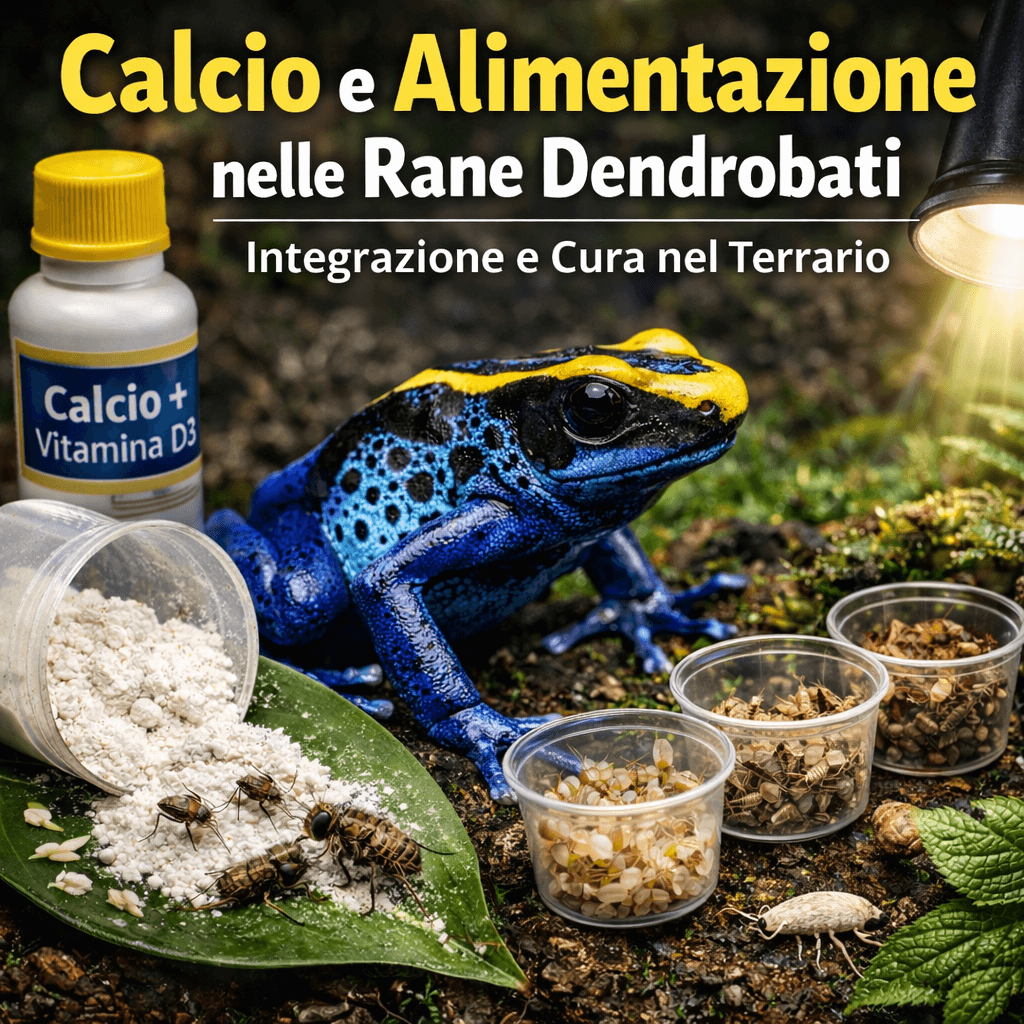 Come integrare il calcio nelle rane freccia (Dart frogs)