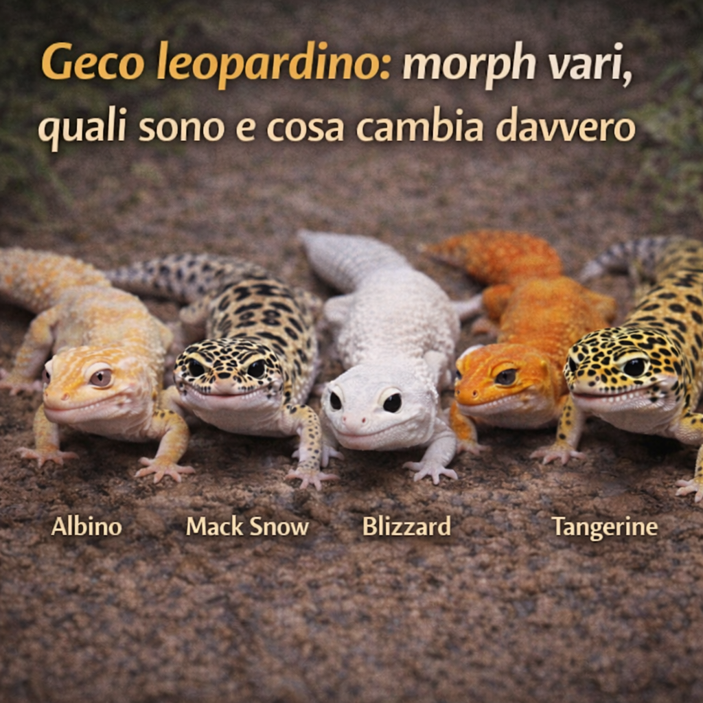 Geco leopardino: morph vari, quali sono e cosa cambia davvero