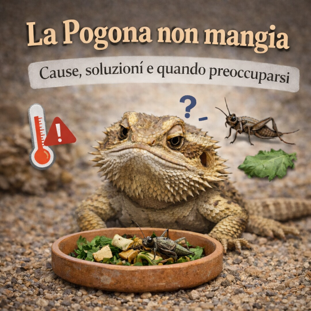 La Pogona non mangia: cause, soluzioni e quando preoccuparsi