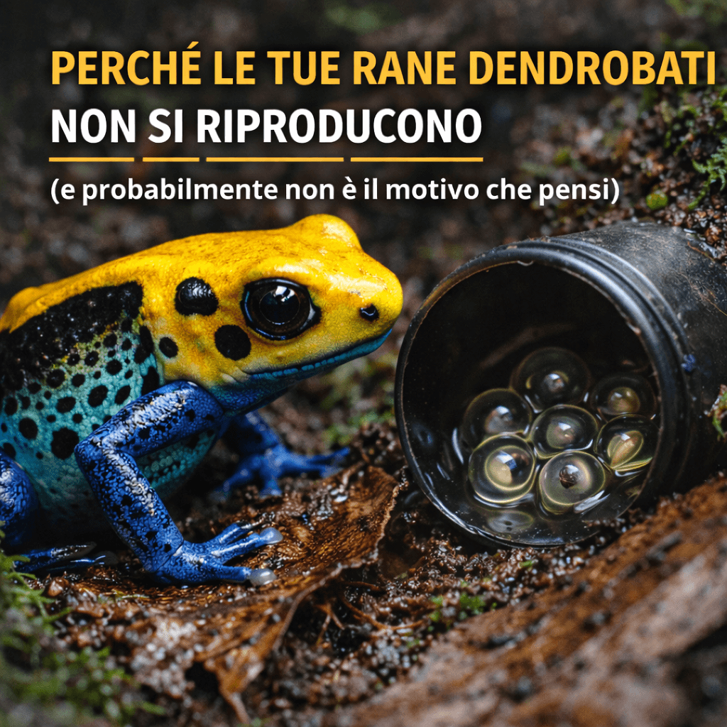 Perché le rane dendrobates non si riproducono: cause e soluzioni