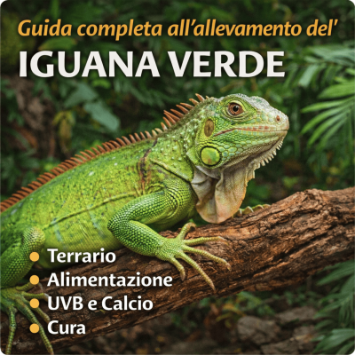 Iguana Verde: guida completa all’allevamento, terrario, alimentazione, parametri