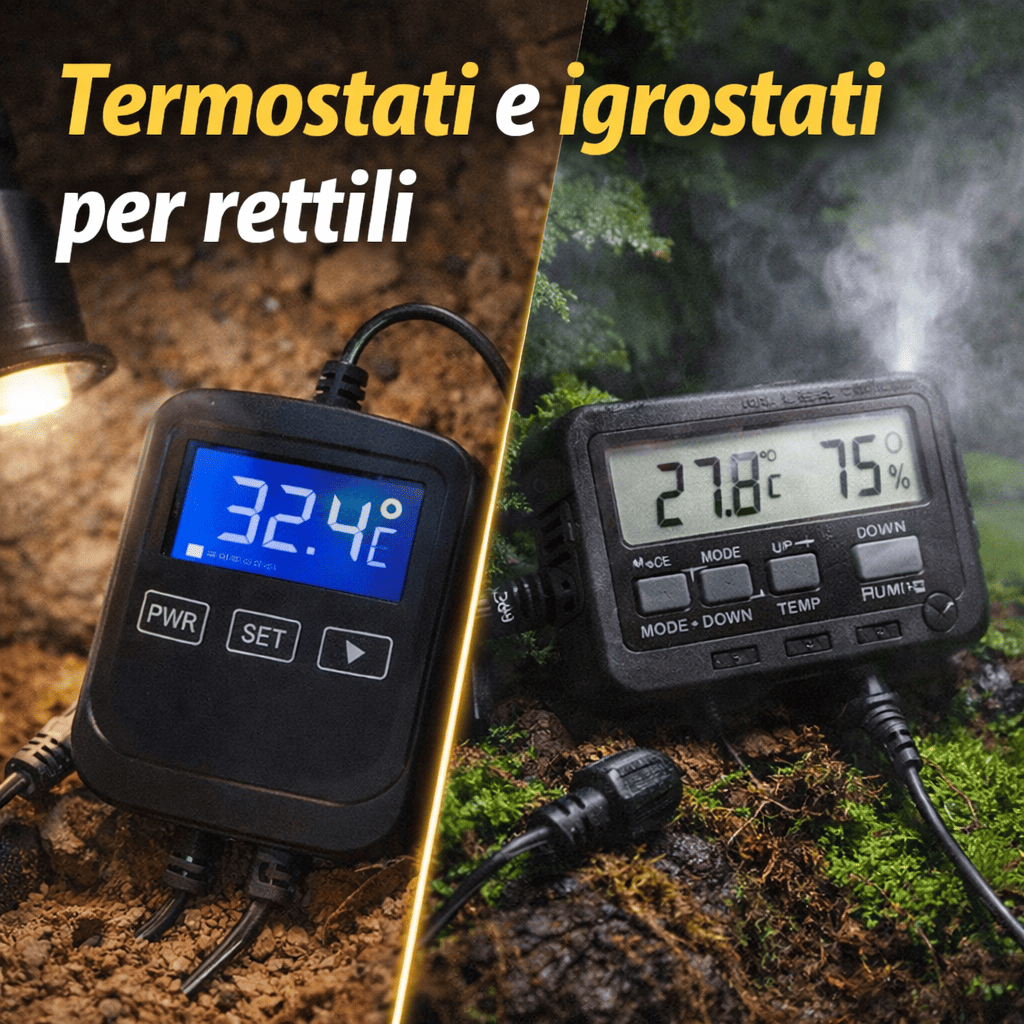 Termostati per rettili: guida completa alle tipologie, differenze e come scegliere quello giusto